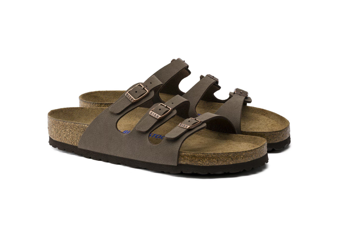 Birkenstock Florida Soft Footbed Birkibuc Sandals - Mocha