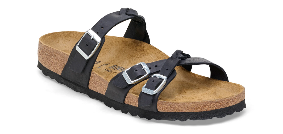 Birkenstock Franca Braided Black Oiled Leather