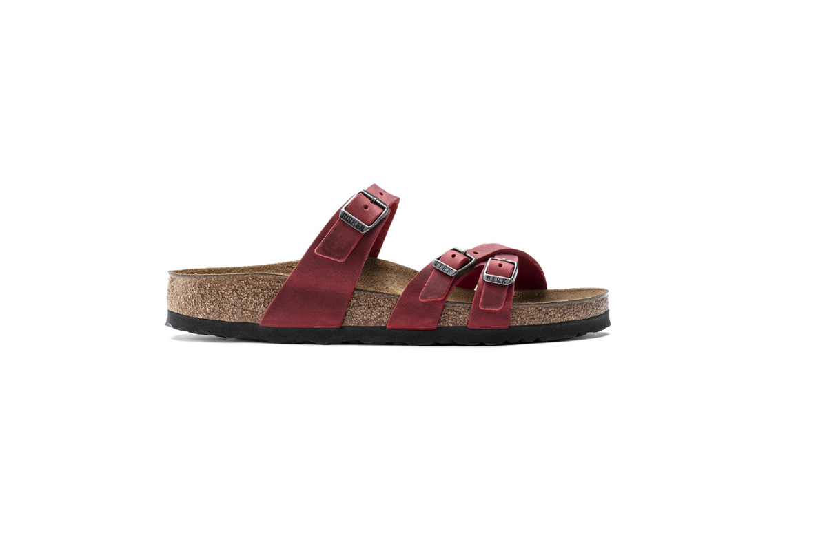 Birkenstock Franca Oiled Leather Fire Red