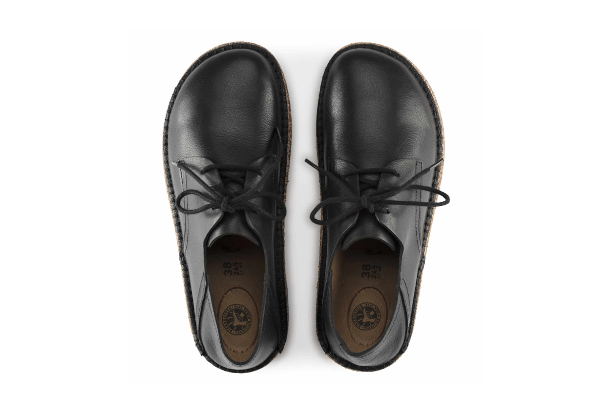 Birkenstock Gary Natural Leather Vintage Wood Black