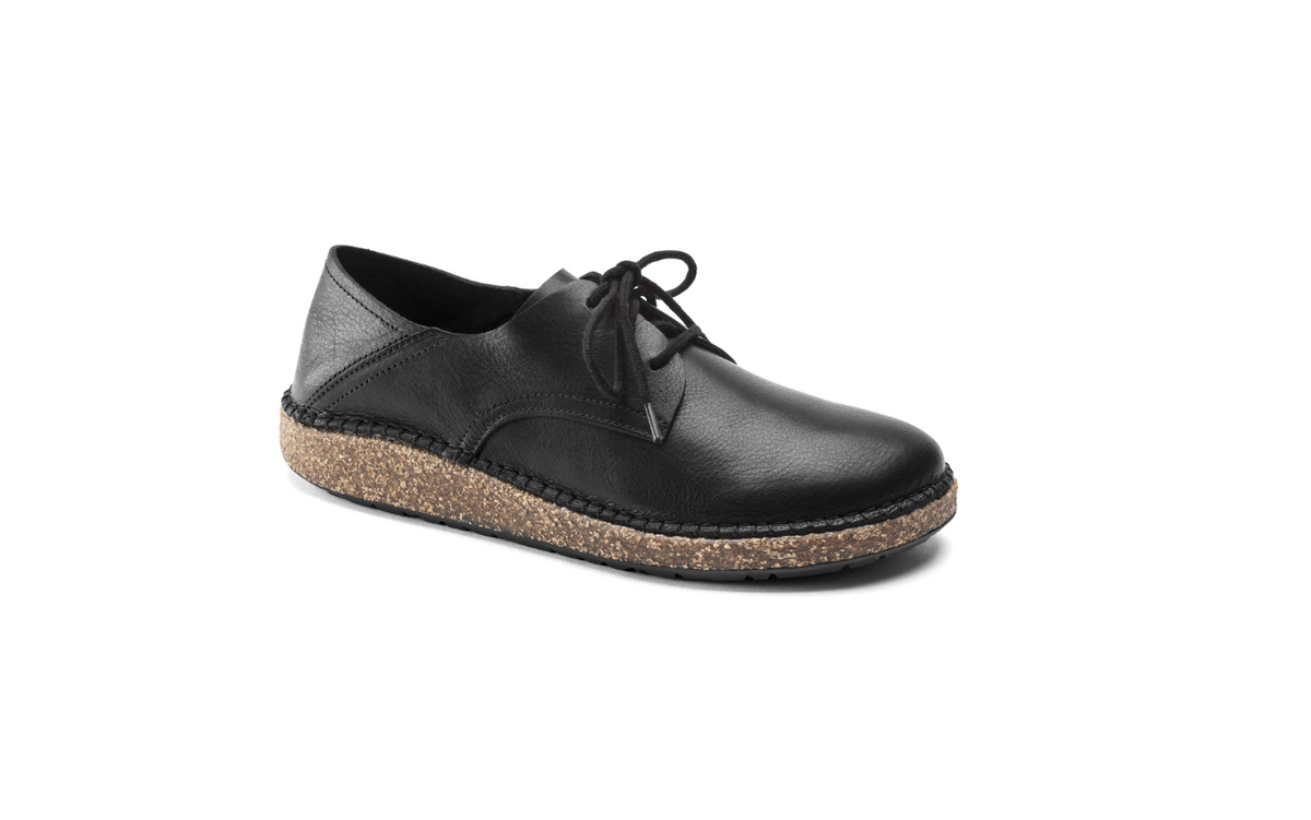 Birkenstock Gary Natural Leather Vintage Wood Black