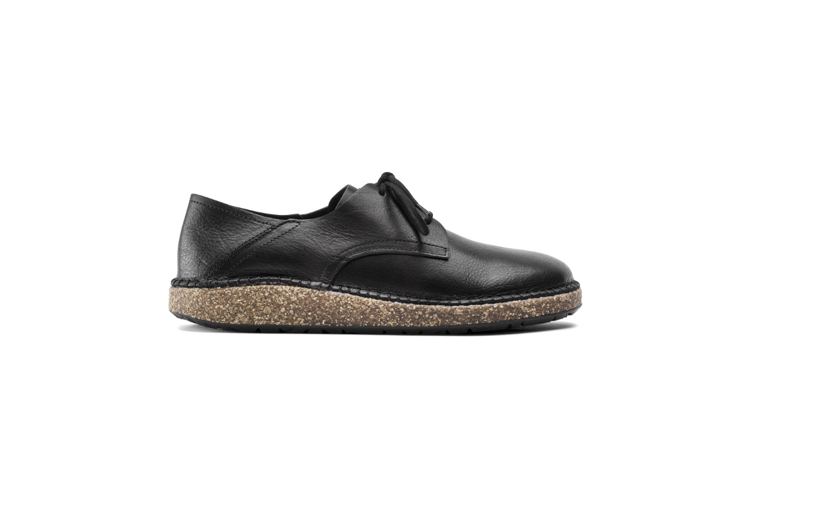 Birkenstock Gary Natural Leather Vintage Wood Black