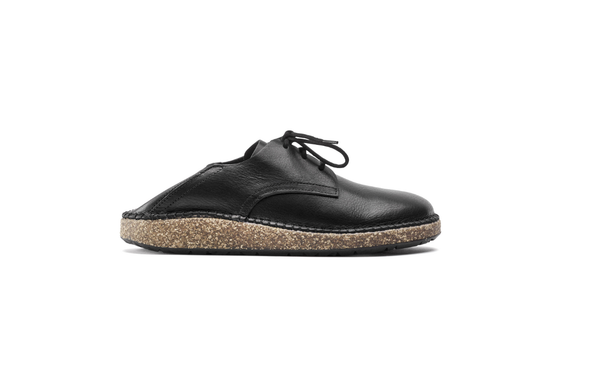 Birkenstock Gary Natural Leather Vintage Wood Black