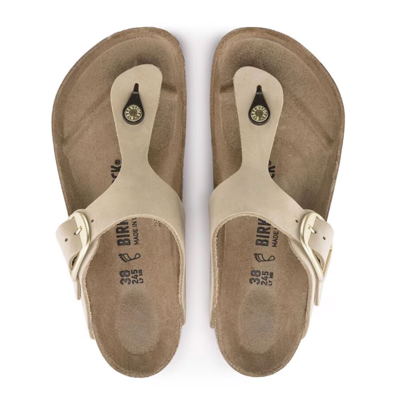 Birkenstock Gizeh Big Buckle Nubuck Sandcastle