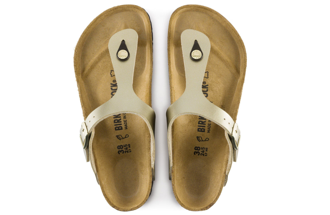 Birkenstock Gizeh Birko-Flor Gold Sandals