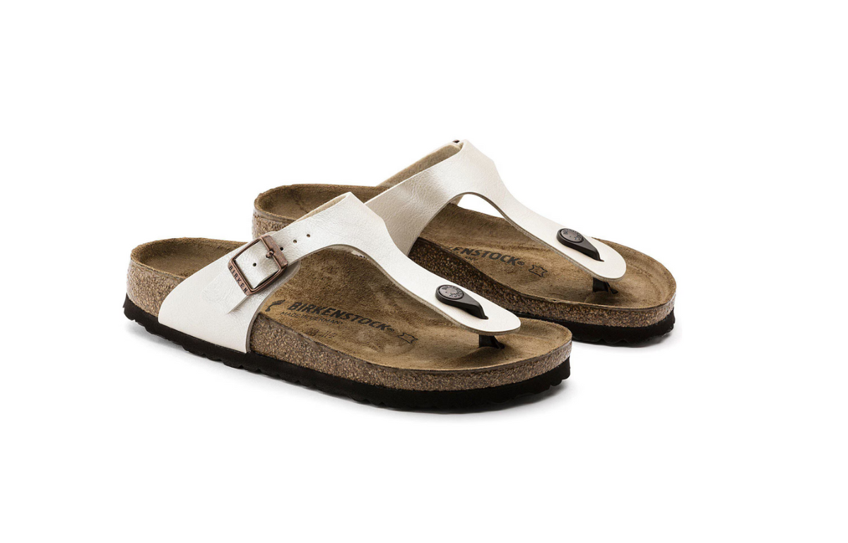 Birkenstock Gizeh Birko-Flor Graceful Pearl White