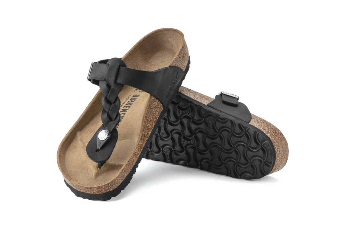 Birkenstock Gizeh Braided Oiled Leather Black