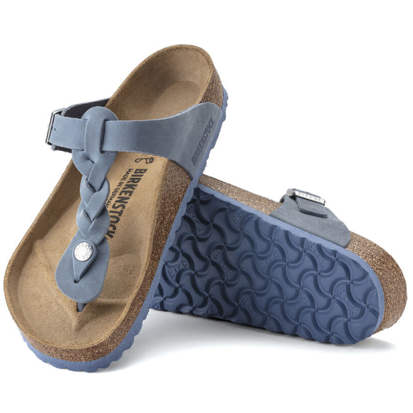 Birkenstock Gizeh Braided Oiled Leather Dusty Blue