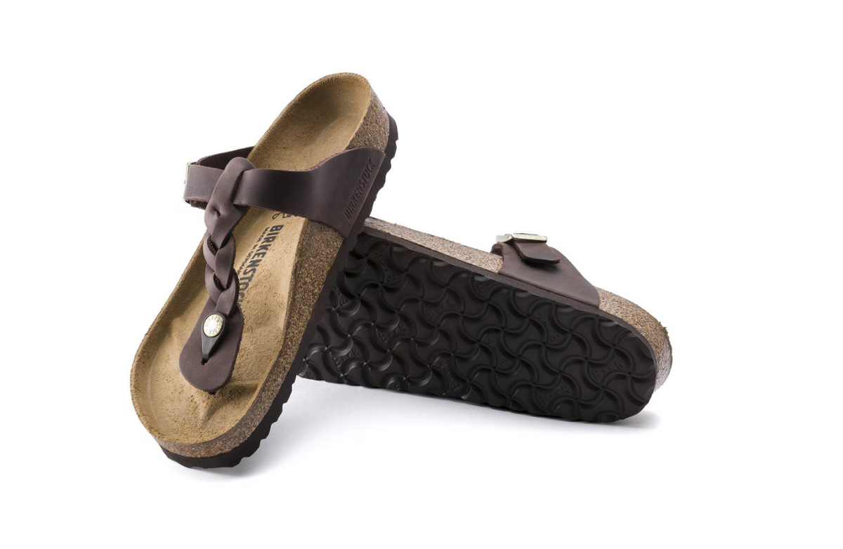 Birkenstock Gizeh Braided Oiled Leather Habana Regular