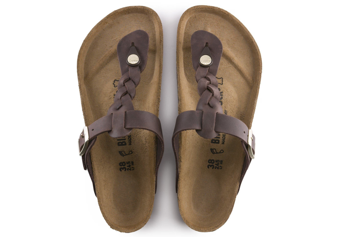 Birkenstock Gizeh Braided Oiled Leather Habana Regular