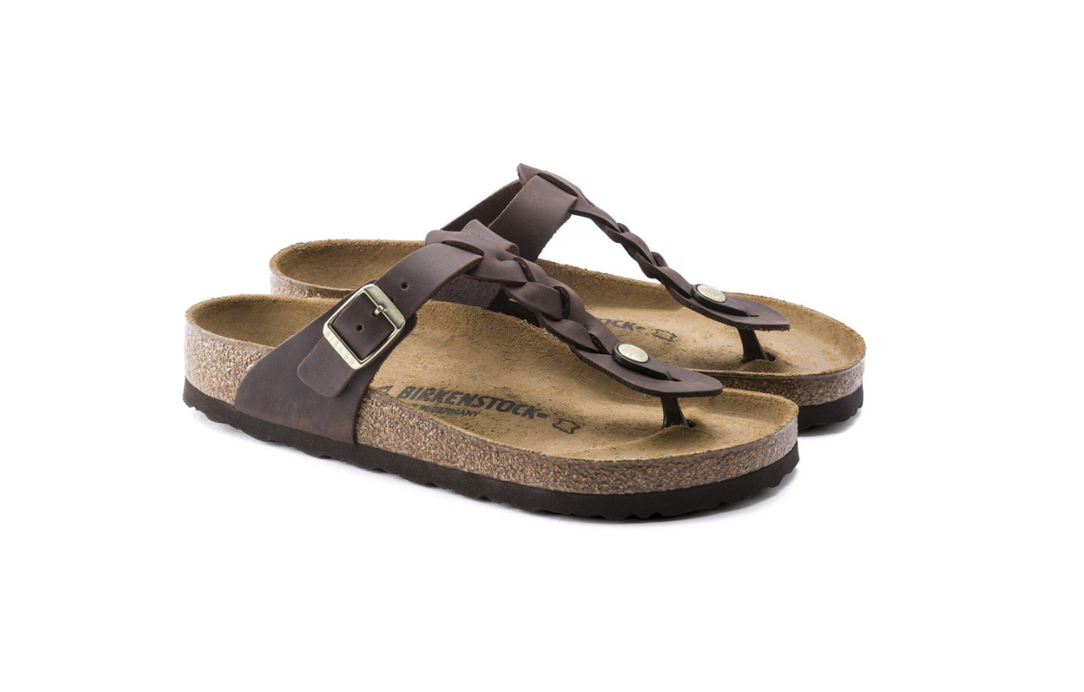 Birkenstock Gizeh Braided Oiled Leather Habana Regular