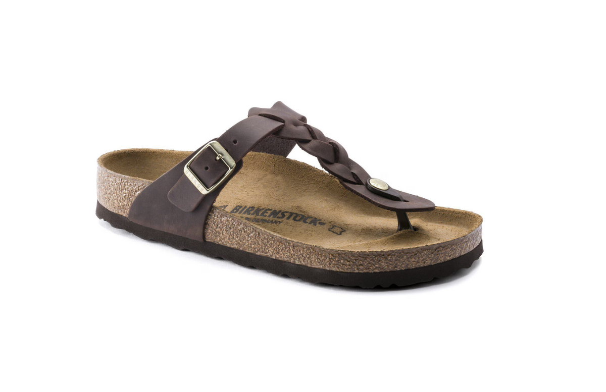 Birkenstock Gizeh Braided Oiled Leather Habana Regular