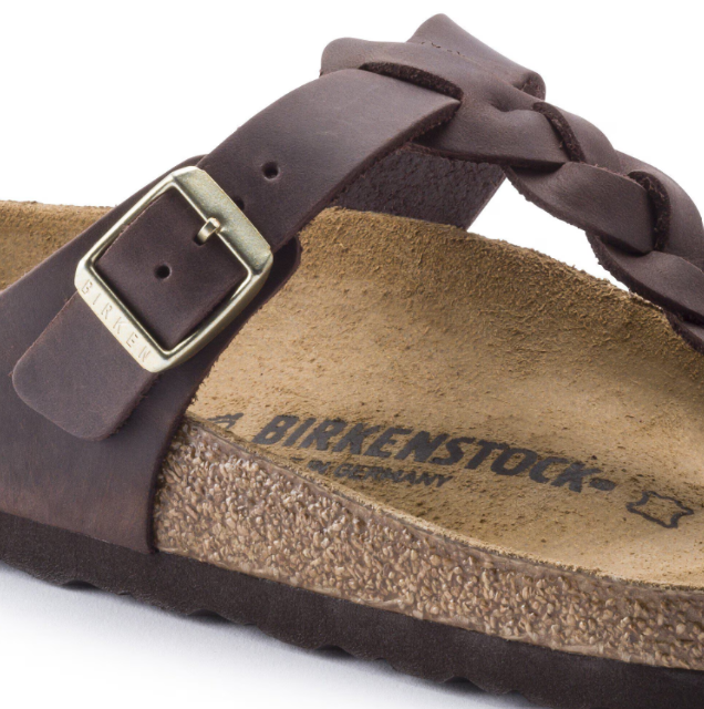 Birkenstock Gizeh Braided Oiled Leather Habana Regular