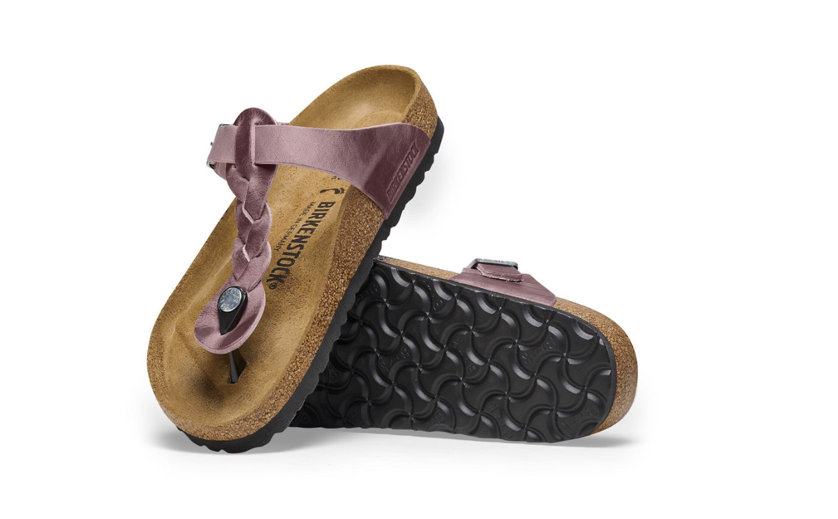 Birkenstock Gizeh Braided Oiled Leather Lavender  Regular