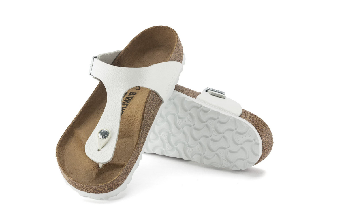 Birkenstock Gizeh Natural Leather White  Regular