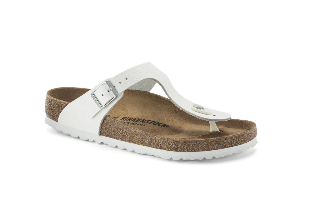 Birkenstock Gizeh Natural Leather White  Regular