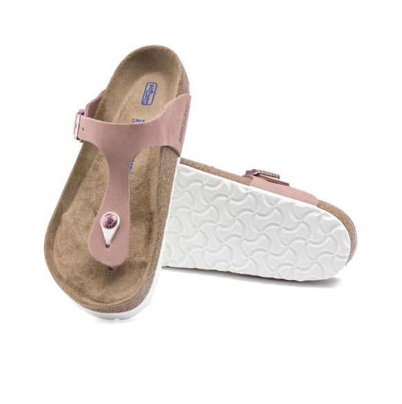 Birkenstock Gizeh Soft Footbed Nubuck Leather Old Rose  Regular