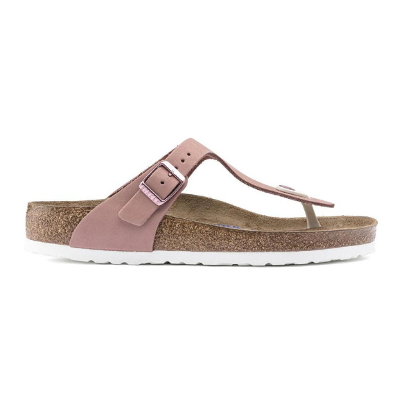 Birkenstock Gizeh Soft Footbed Nubuck Leather Old Rose  Regular