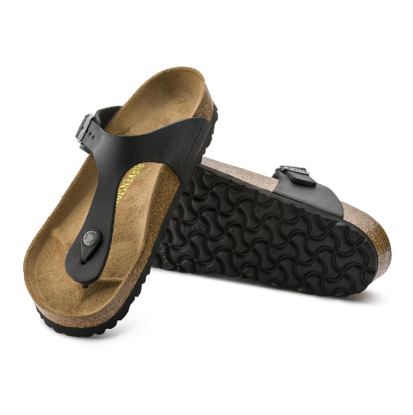 Birkenstock Gizeh Oiled Leather Black Regular