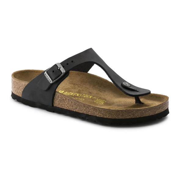 Birkenstock Gizeh Oiled Leather Black Regular