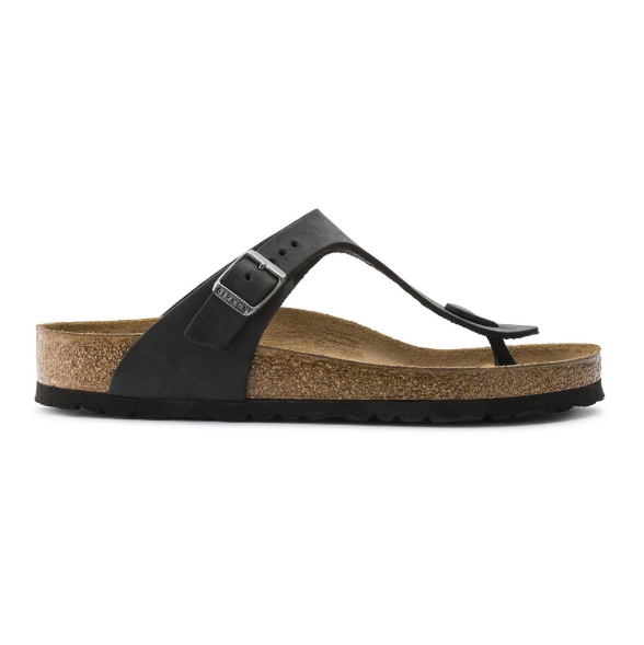 Birkenstock Gizeh Oiled Leather Black Regular