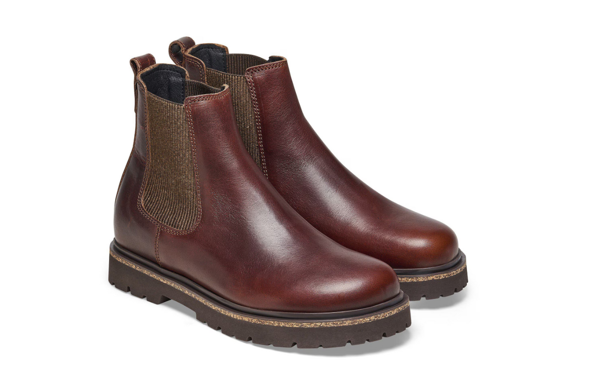 Birkenstock Highwood Slip On Women Natural Leather Chocolate  Narrow