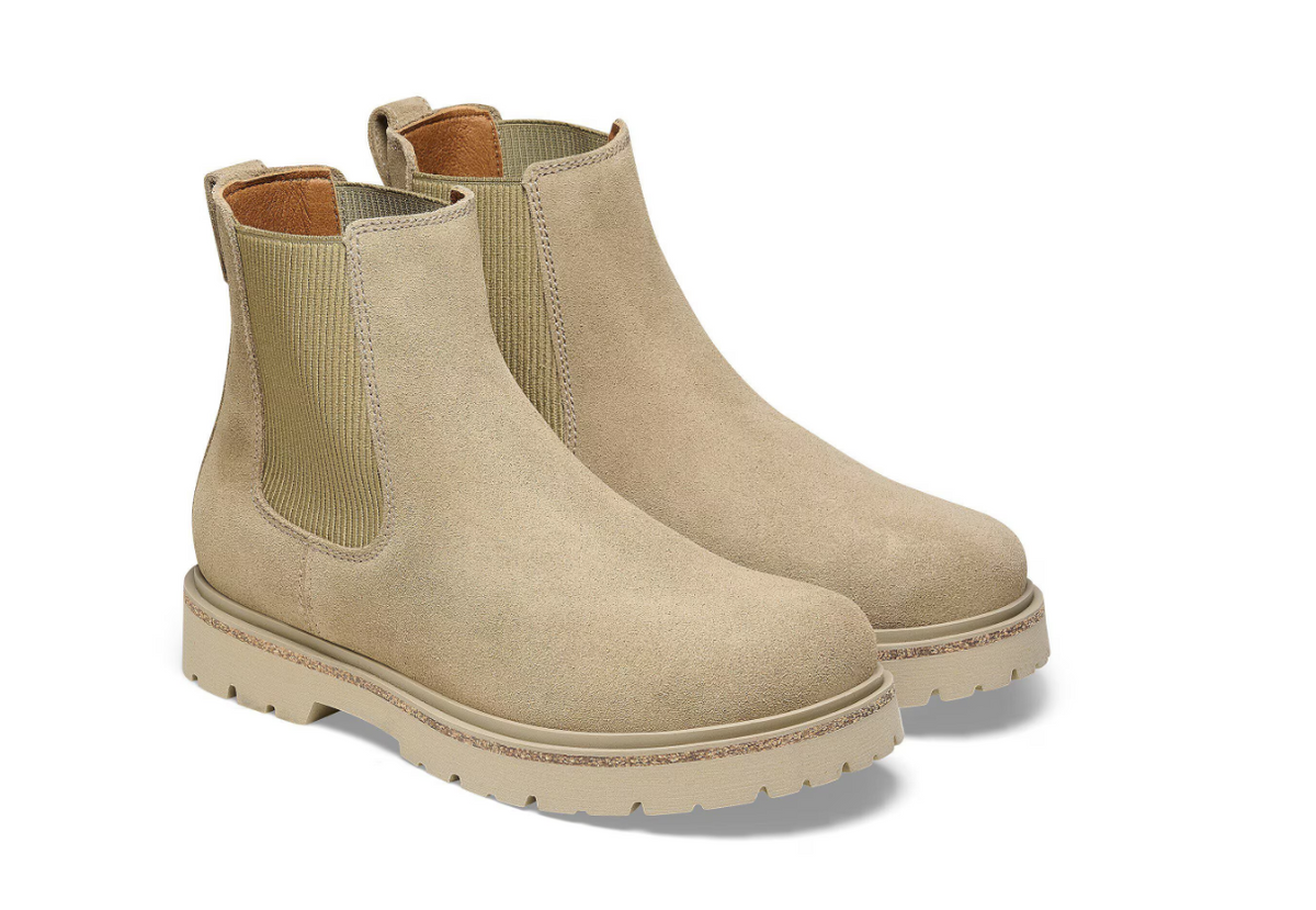 Birkenstock Highwood Slip On Women Suede Leather Taupe  Regular