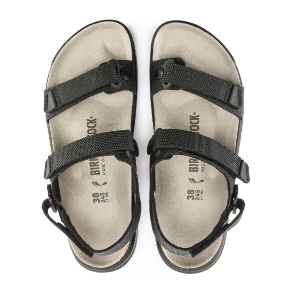 Birkenstock Kalahari Birko-Flor Futura Black Sandals  Narrow