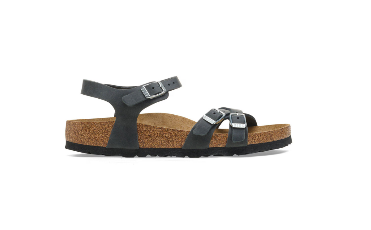 Birkenstock Kumba Oiled Leather Black Sandals  Regular