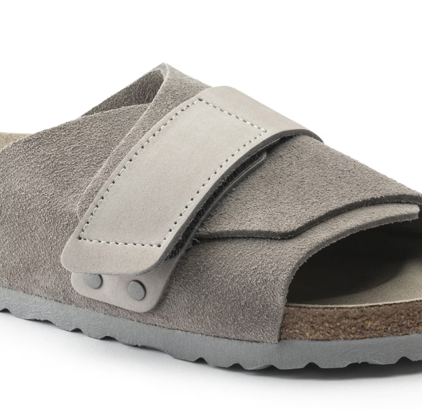 Birkenstock Kyoto Nubuck Leather/Suede Stone Coin  Narrow