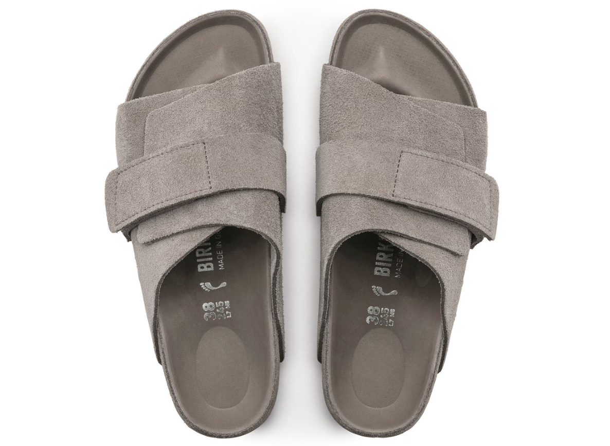 Birkenstock Kyoto Suede Leather Gray Taupe  Narrow