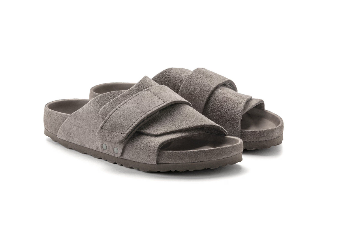 Birkenstock Kyoto Suede Leather Gray Taupe  Narrow