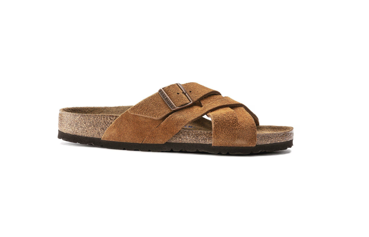 Birkenstock Lugano Soft Footbed Suede Leather Mink Narrow