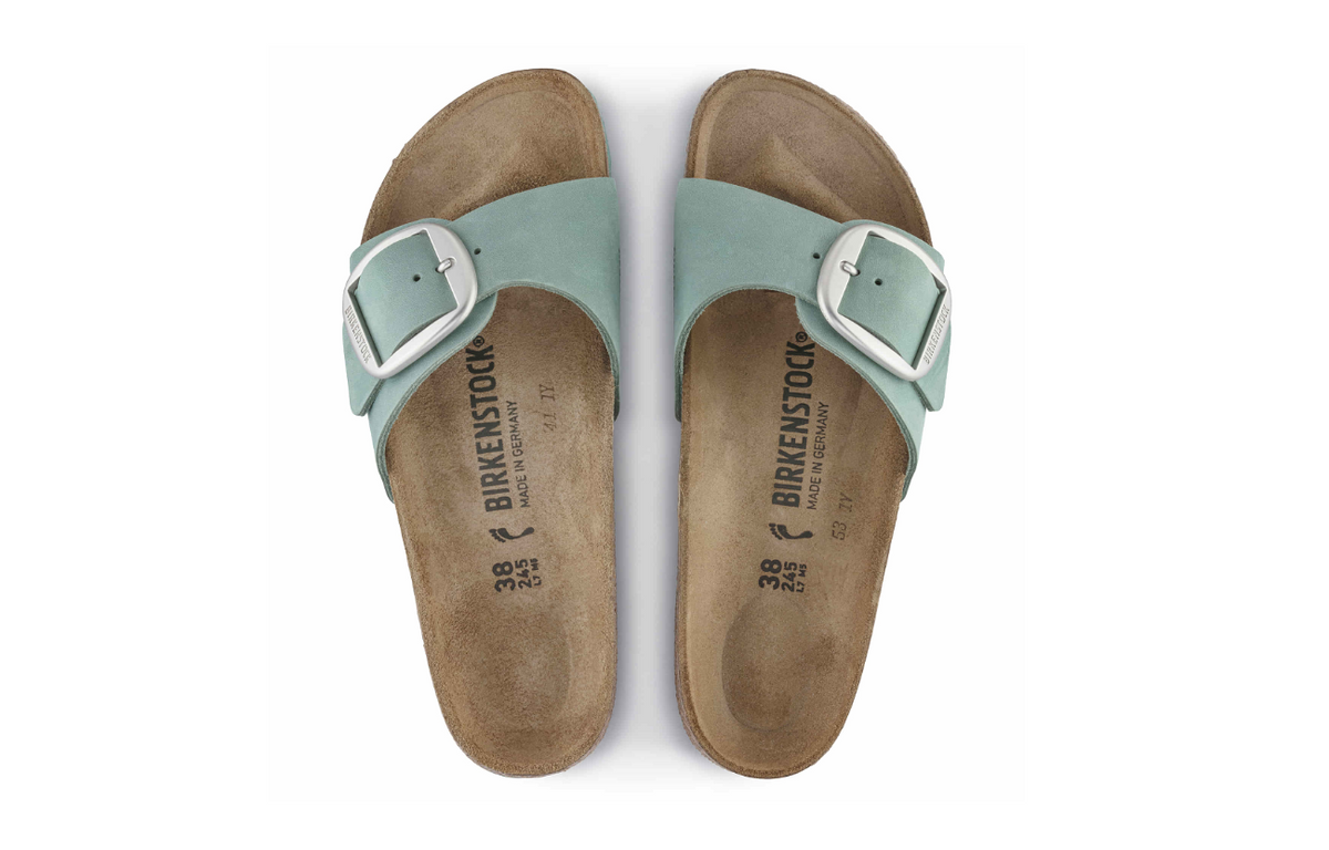 Birkenstock Madrid Big Buckle Nubuck Leather Beryl  Regular