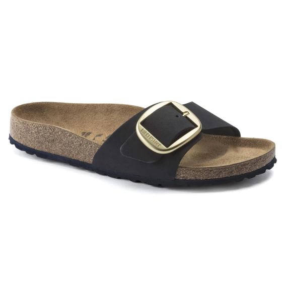 Birkenstock Madrid Big Buckle Nubuck Leather Midnight  Narrow