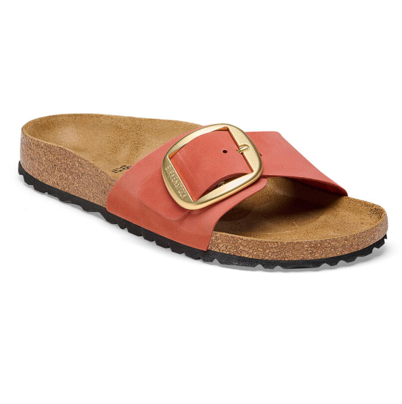 Birkenstock Madrid Big Buckle Natural Leather Mars Red  Narrow