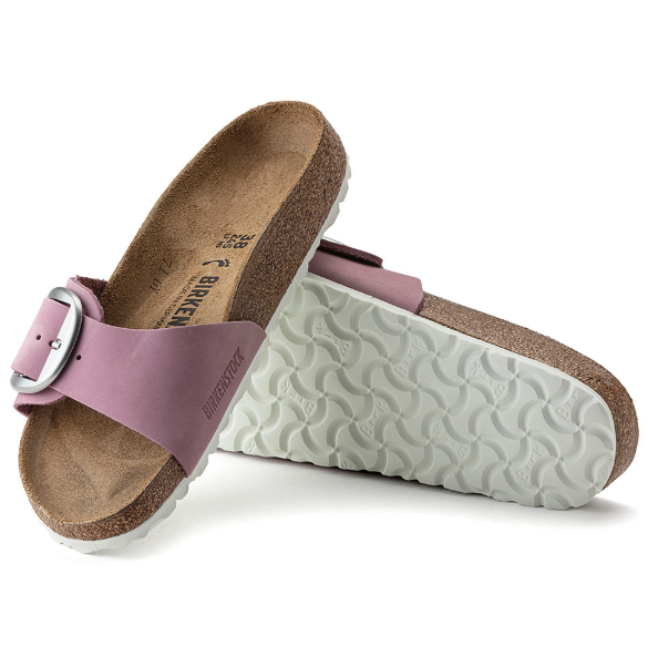 Birkenstock Madrid Big Buckle Nubuck Leather Orchid  Narrow