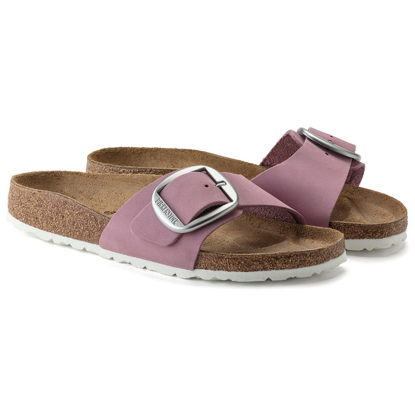 Birkenstock Madrid Big Buckle Nubuck Leather Orchid  Narrow