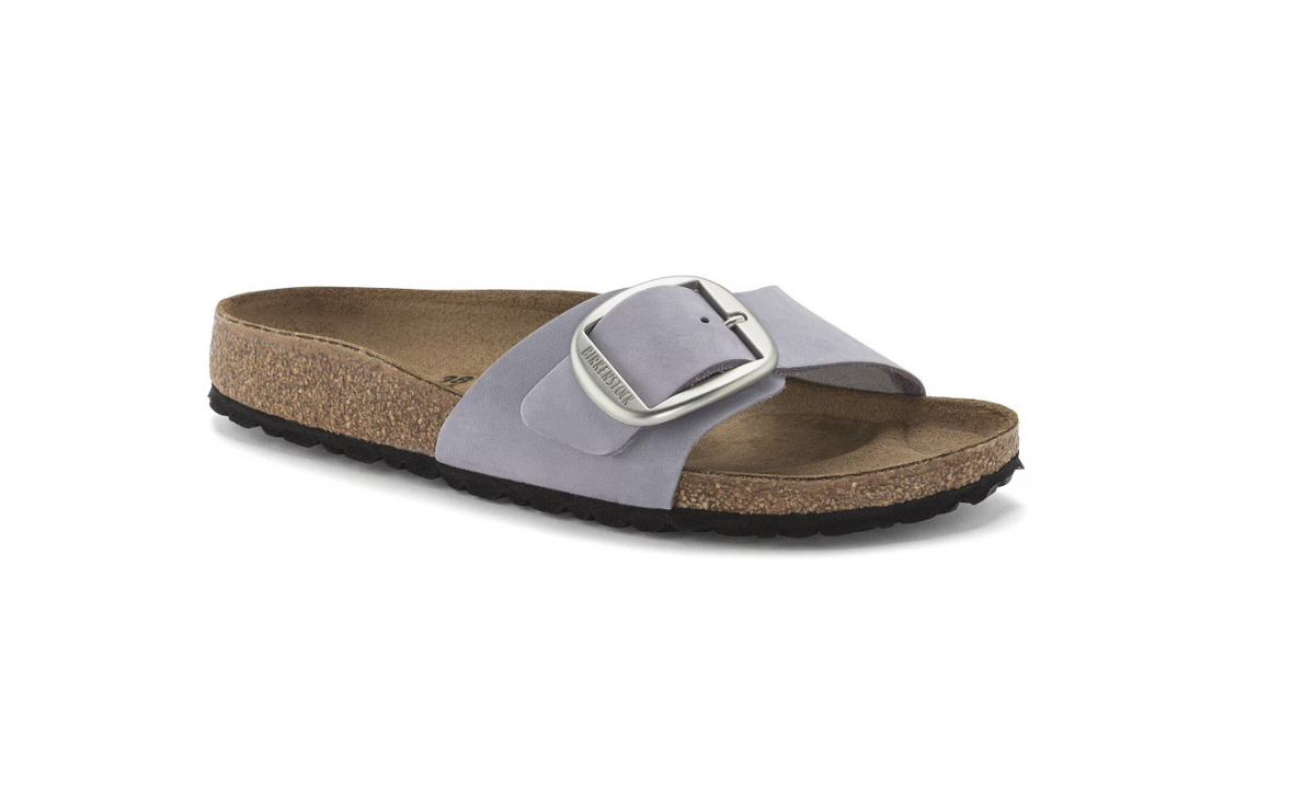 Birkenstock Madrid Big Buckle Nubuck Leather Purple Fog Narrow