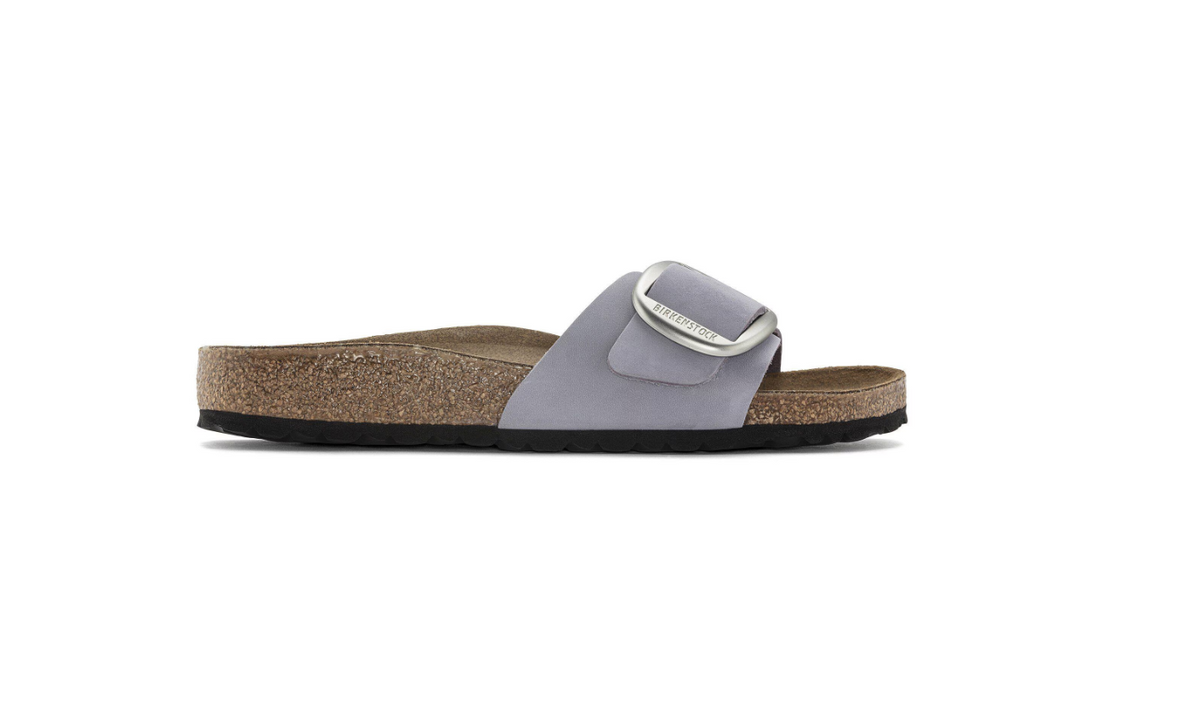 Birkenstock Madrid Big Buckle Nubuck Leather Purple Fog Narrow