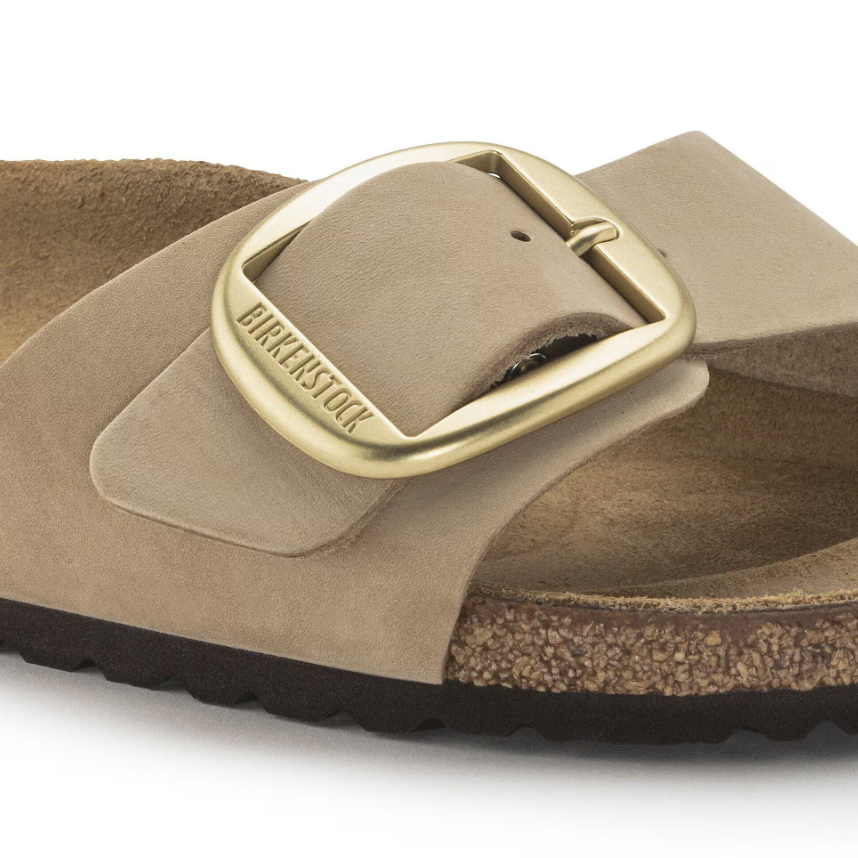 Birkenstock Madrid Big Buckle Nubuck Sandcastle  Narrow