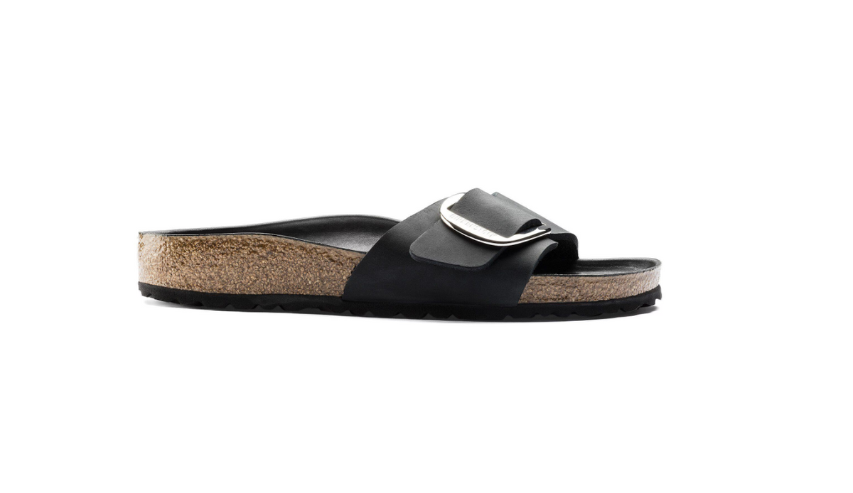 Birkenstock Madrid Big Buckle Oiled Leather Black  Regular