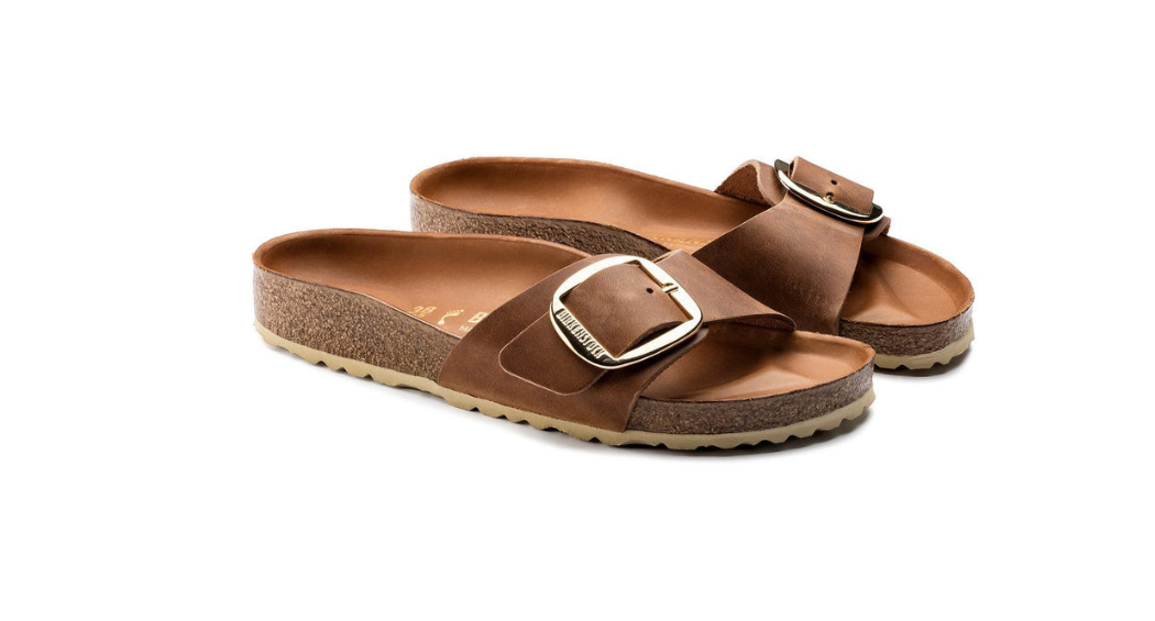 Birkenstock Madrid Big Buckle Oiled Leather Cognac  Regular
