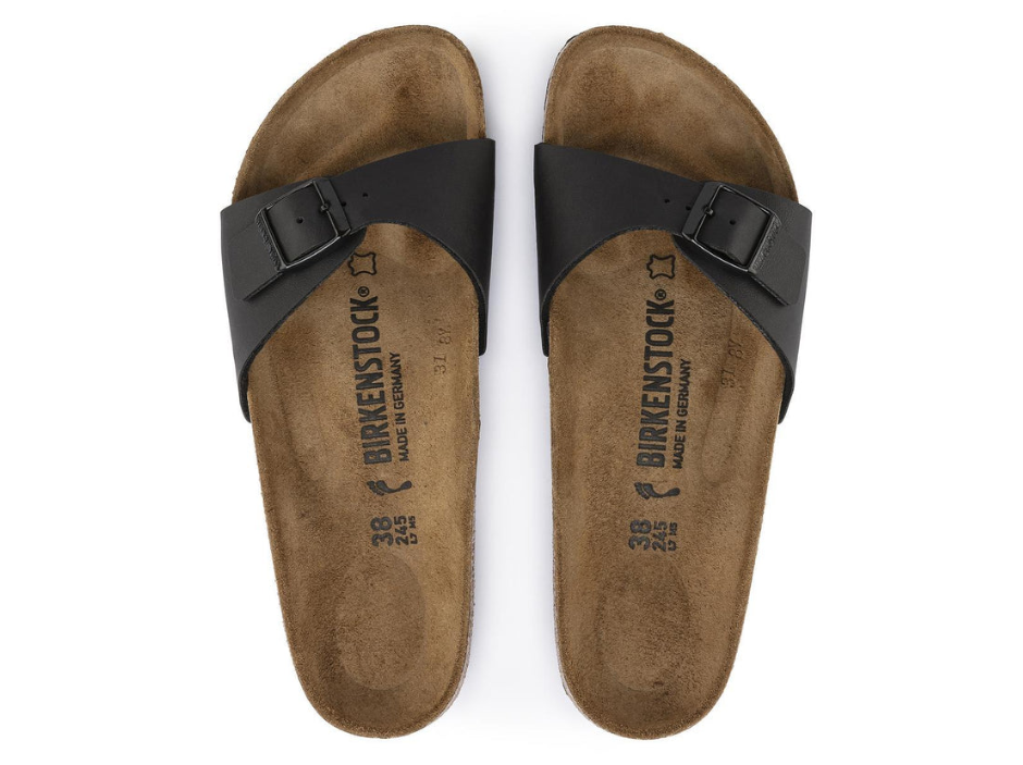 Birkenstock Madrid Birko-Flor Black Sandal  Narrow