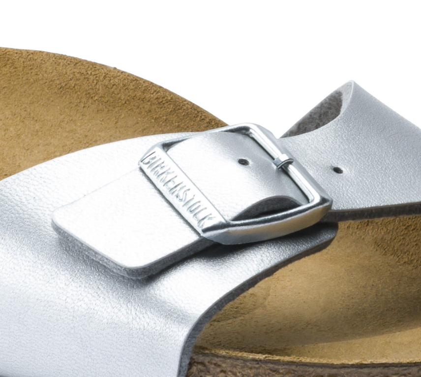 Birkenstock Madrid Birko-Flor Silver Sandals Narrow