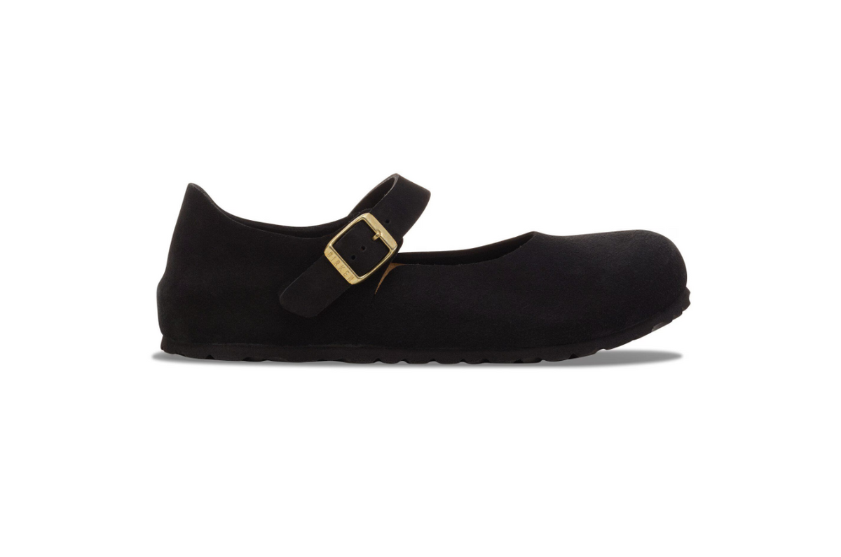 Birkenstock Mantova Suede Leather Black  Regular