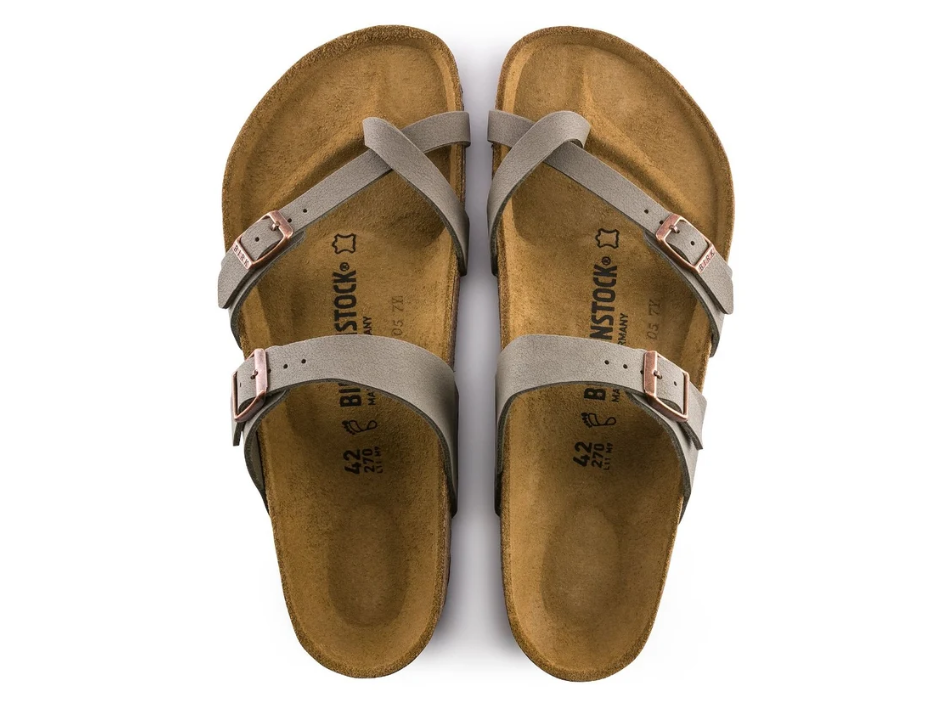 Birkenstock Mayari Birkibuc Stone Sandals  Regular