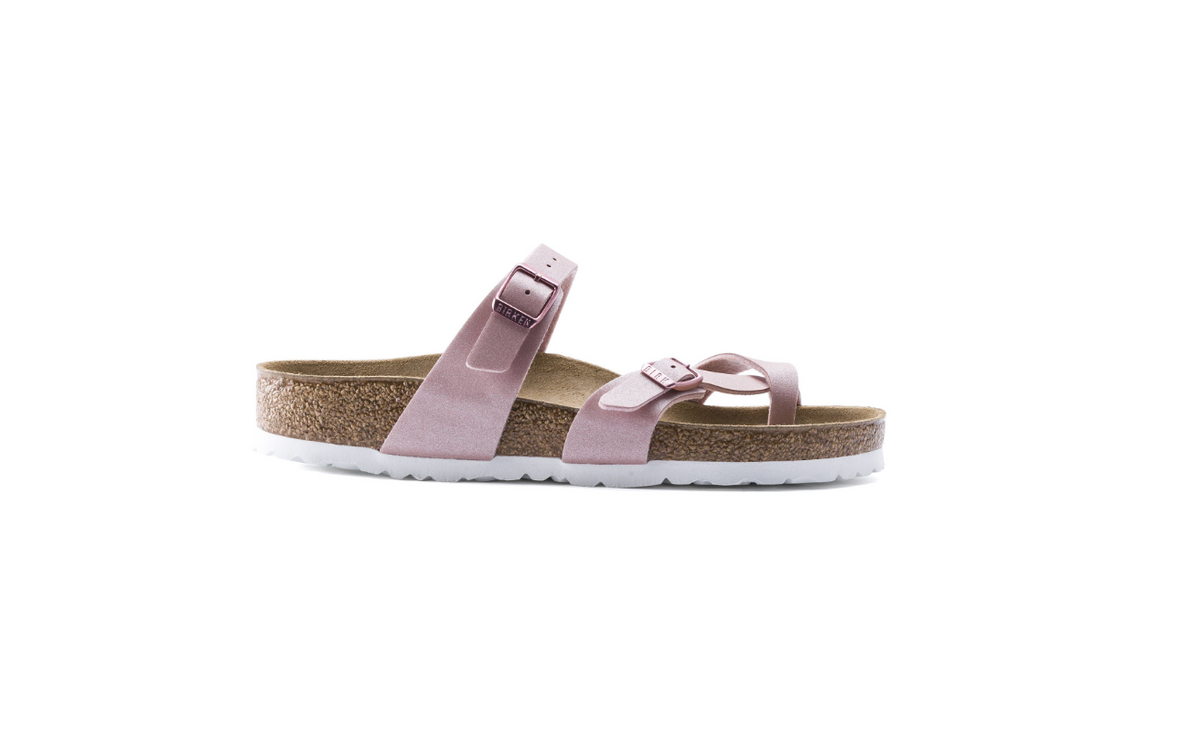 Birkenstock Mayari Birko-Flor Icy Metallic Old Rose  Narrow