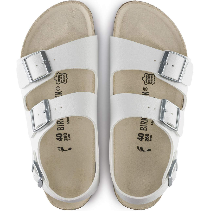 Birkenstock Milano Birko-Flor White Sandal  Narrow