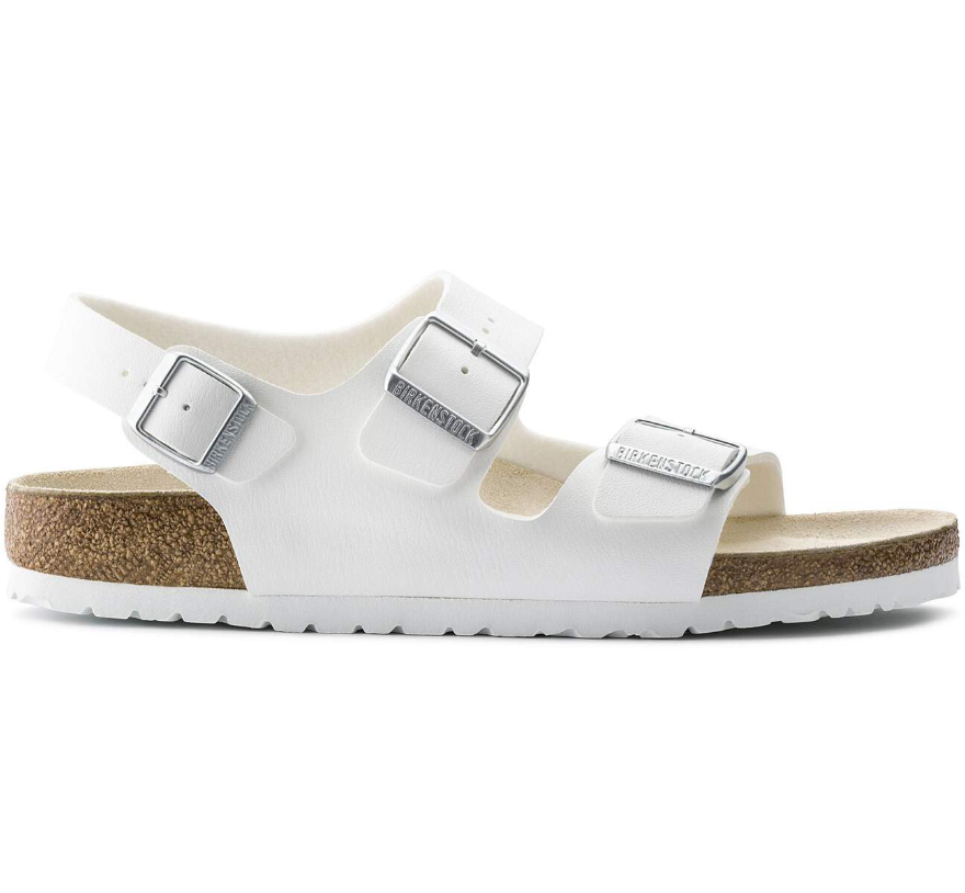 Birkenstock Milano Birko-Flor White Sandal  Narrow
